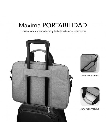 SUBBLIM Maletín Ordenador Air Padding Laptop bag 15,6" Grey
