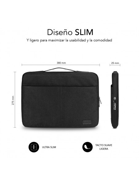 SUBBLIM Funda Ordenador Elegant Laptop Sleeve 13,3-14" Black