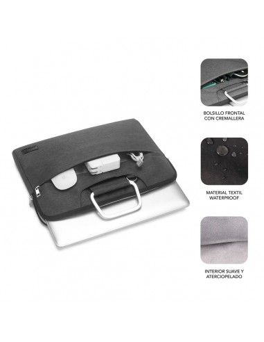 SUBBLIM Funda Ordenador Business Laptop Sleeve 13,3-14" Grey