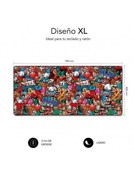 SUBBLIM Alfombrilla Ratón Graffiti XL Mouse Pad SUBBLIM Alfombrilla Ratón Graffiti XL Mouse Pad