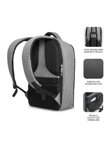 SUBBLIM Mochila Antirrobo Secure V2 AP Antitheft Backpack Gris Negra