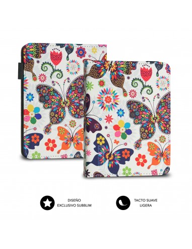 SUBBLIM Funda Libro Electrónico Clever Ebook Case 6" Mariposas