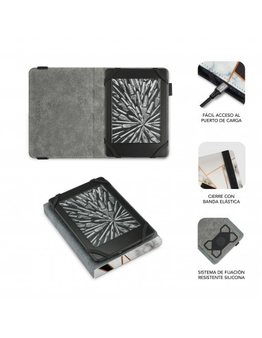 SUBBLIM Funda Libro Electrónico Clever Ebook Case 6" Marmol Negro