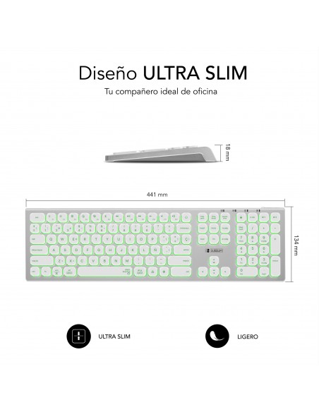 SUBBLIM Teclado Bluetooth 2.4G Master iluminado Ext P B