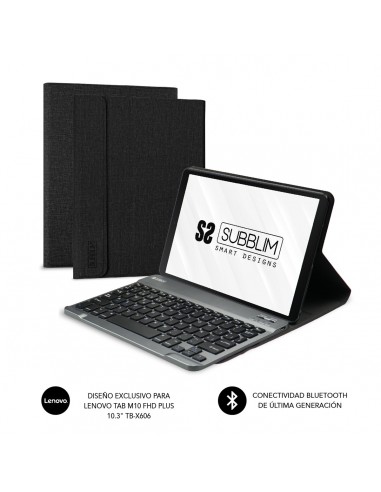 SUBBLIM Funda con Teclado KeyTab Pro BT Lenovo Tab M10 FHD Plus de 10.3" TB-X606