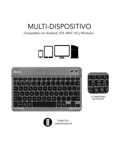 SUBBLIM Funda con teclado KeyTab Pro BT Samsung GT A8 10.5“ X200 205