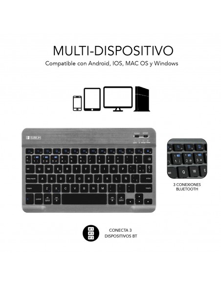 SUBBLIM Funda con teclado KeyTab Pro BT Samsung GT A8 10.5“ X200 205 SUBBLIM Funda con teclado KeyTab Pro BT Samsung GT A8 10.5“ X200 205
