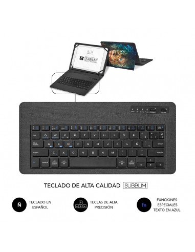 SUBBLIM Funda con Teclado Keytab Pro BT Trendy Leon
