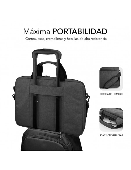 SUBBLIM Maletín Ordenador Air Padding Laptop bag 13,3-14" Gris Oscuro