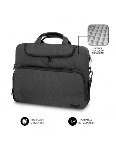 SUBBLIM Maletín Ordenador Air Padding Laptop bag 15,6" Gris Oscuro