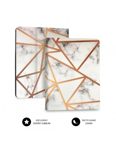 SUBBLIM Funda con Teclado Keytab Pro BT Trendy Marmol Blanco