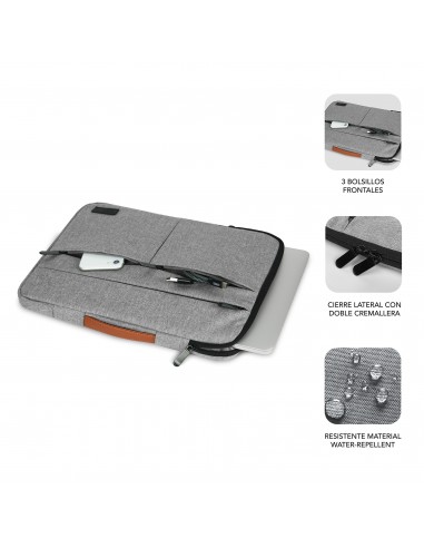 SUBBLIM Funda Air Padding 360 Sleeve 13,3-14" Light Grey