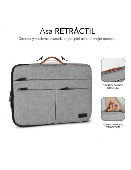 SUBBLIM Funda Air Padding 360 Sleeve 13,3-14" Light Grey