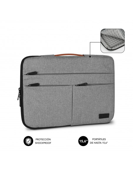 SUBBLIM Funda Air Padding 360 Sleeve 15,6" Light Grey SUBBLIM Funda Air Padding 360 Sleeve 15,6" Light Grey