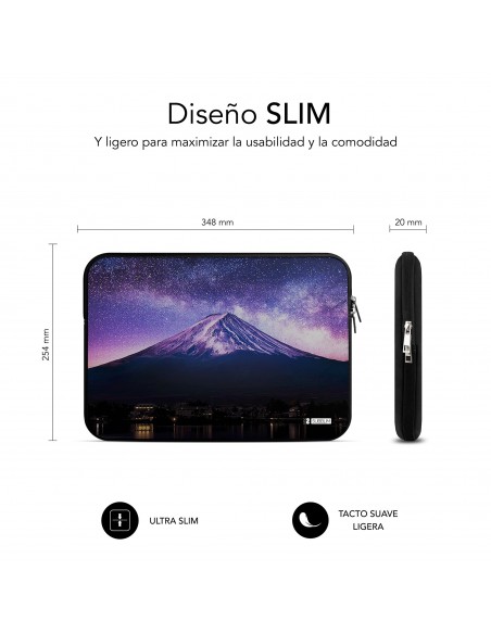SUBBLIM Funda Ordenador Neopreno Trendy Sleeve Neo Mountain 13,3-14"