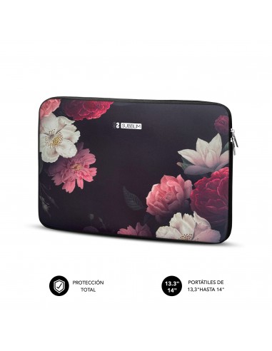 SUBBLIM Funda Ordenador Neopreno Trendy Sleeve Neo Flowers 13,3-14"