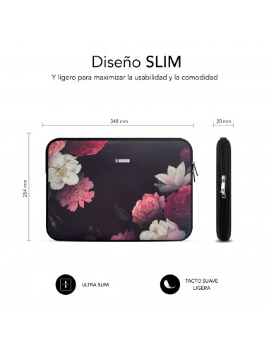 SUBBLIM Funda Ordenador Neopreno Trendy Sleeve Neo Flowers 13,3-14"