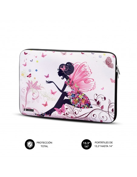 SUBBLIM Funda Ordenador Neopreno Trendy Sleeve Neo Hada 13,3-14"