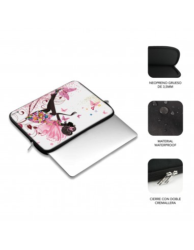 SUBBLIM Funda Ordenador Neopreno Trendy Sleeve Neo Hada 13,3-14"