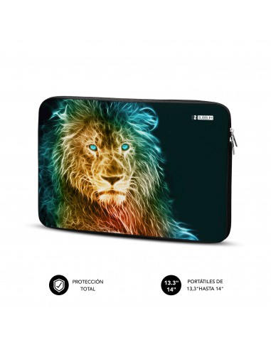 SUBBLIM Funda Ordenador Neopreno Trendy Sleeve Neo Lion 13,3-14"