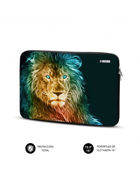 SUBBLIM Funda Ordenador Neopreno Trendy Sleeve Neo Lion 13,3-14"