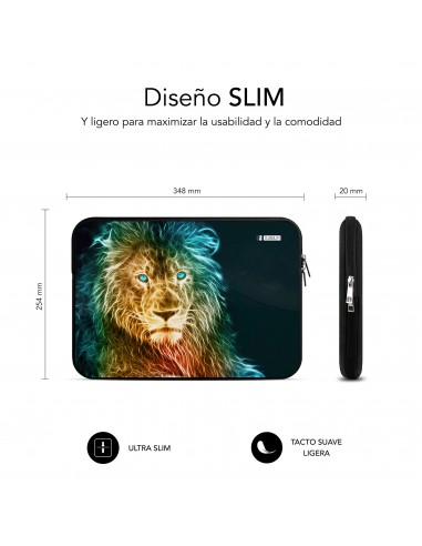 SUBBLIM Funda Ordenador Neopreno Trendy Sleeve Neo Lion 13,3-14"