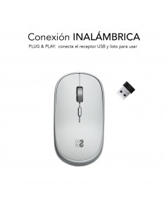 SUBBLIM Ratón Inalámbrico Mini Wireless Mini Mouse Silver 2