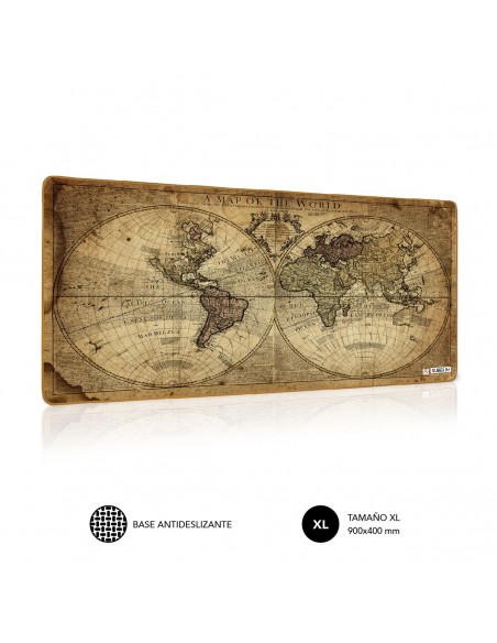 SUBBLIM Alfombrilla Ratón Vintage World XL Mouse Pad 900x400x3