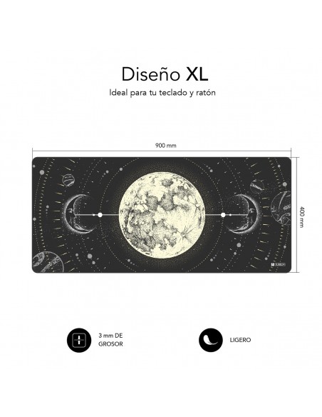 SUBBLIM Alfombrilla Ratón Lunar XL Mouse Pad 900x400x3