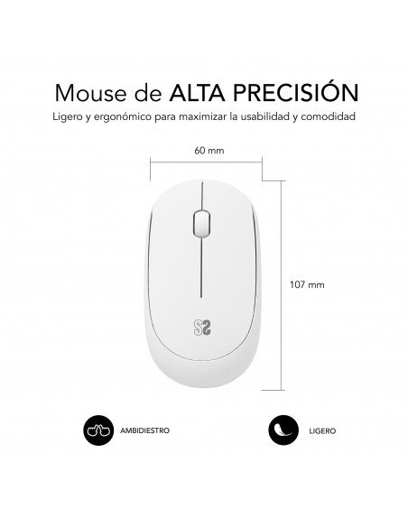 SUBBLIM Alfombrilla con Ratón Harmony Pack Mousepad XL + Wireless Mouse Purple