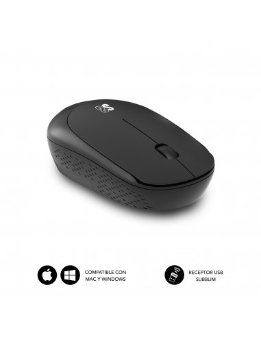 SUBBLIM Alfombrilla con Ratón Harmony Pack Mousepad XL + Wireless Mouse Black