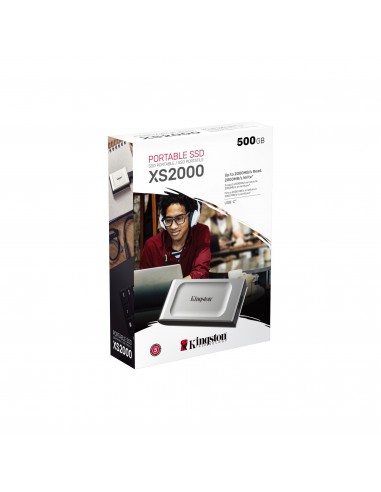 Kingston Technology XS2000 500 GB Negro, Plata