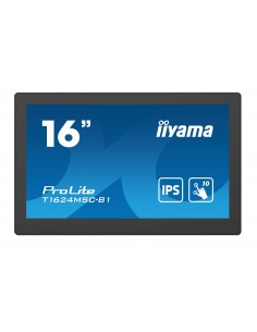 iiyama T1624MSC-B1 pantalla de señalización Panel plano interactivo 39,6 cm (15.6") LCD 450 cd   m² Full HD Negro Pantalla