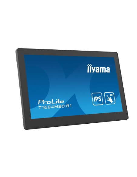 iiyama T1624MSC-B1 pantalla de señalización Panel plano interactivo 39,6 cm (15.6") LCD 450 cd   m² Full HD Negro Pantalla