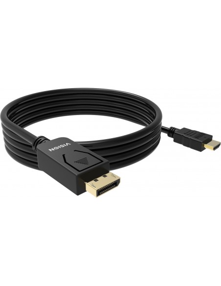 Vision TC 2MDPHDMI BL adaptador de cable de vídeo 2 m DisplayPort HDMI tipo A (Estándar) Negro