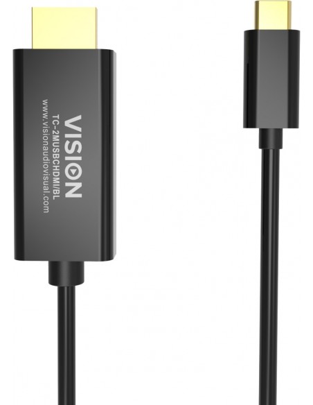 Vision TC-2MUSBCHDMI-BL 2 m USB Tipo C HDMI tipo A (Estándar) Negro