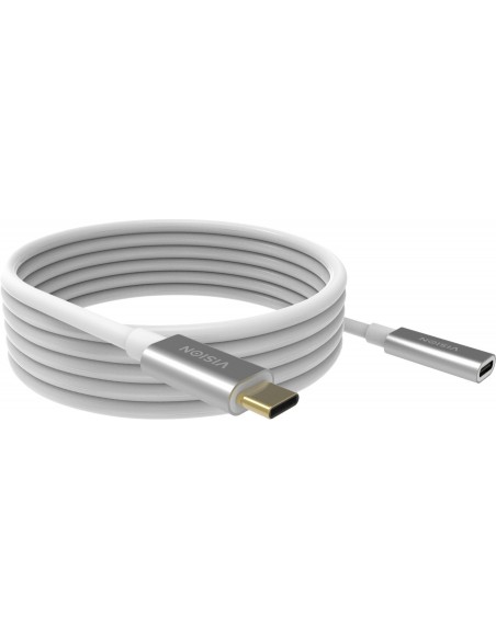 Vision TC 2MUSBCEXT cable USB 2 m USB 3.2 Gen 2 (3.1 Gen 2) USB C Blanco