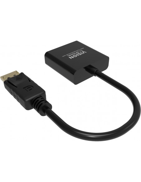 Vision TC-DPVGA BL adaptador de cable de vídeo DisplayPort VGA (D-Sub) Negro