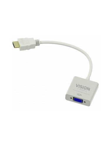 Vision TC-HDMIVGA adaptador de cable de vídeo VGA (D-Sub) HDMI tipo A (Estándar) Blanco