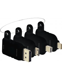 Vision TC-MULTIHDMI BL cambiador de género para cable mDP DP mHDMI USB-C HDMI Negro