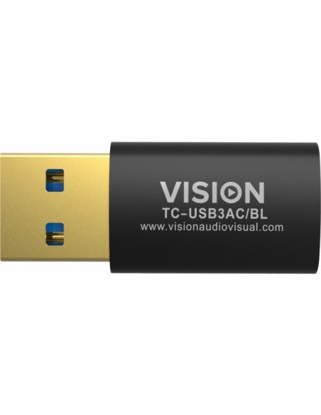 Vision TC-USB3AC BL cambiador de género para cable Negro