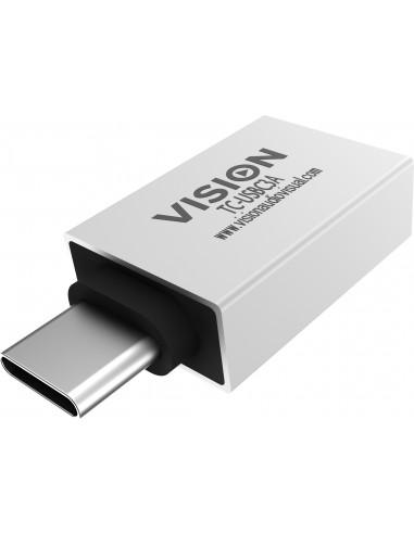 Vision TC-USBC3A cambiador de género para cable USB-A USB-C Blanco