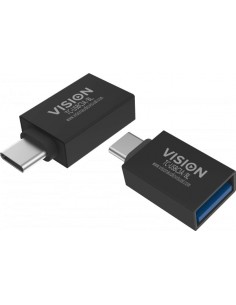 Vision TC-USBC3A BL cambiador de género para cable USB C USB 3.0 A Negro
