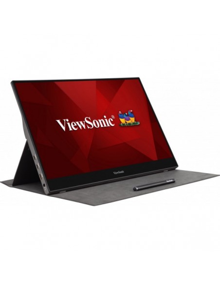 Viewsonic TD1655 pantalla para PC 39,6 cm (15.6") 1920 x 1080 Pixeles Full HD LED Pantalla táctil Multi-usuario Negro, Plata