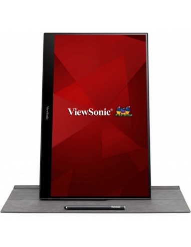 Viewsonic TD1655 pantalla para PC 39,6 cm (15.6") 1920 x 1080 Pixeles Full HD LED Pantalla táctil Multi-usuario Negro, Plata