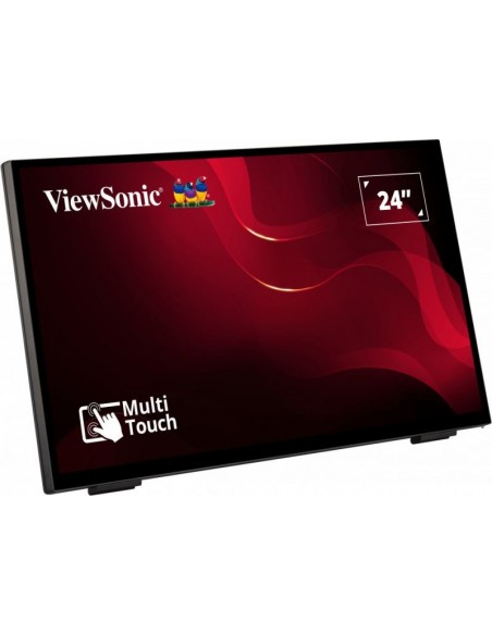 Viewsonic TD2465 pantalla de señalización Panel plano interactivo 61 cm (24") LED 250 cd   m² Full HD Negro Pantalla táctil