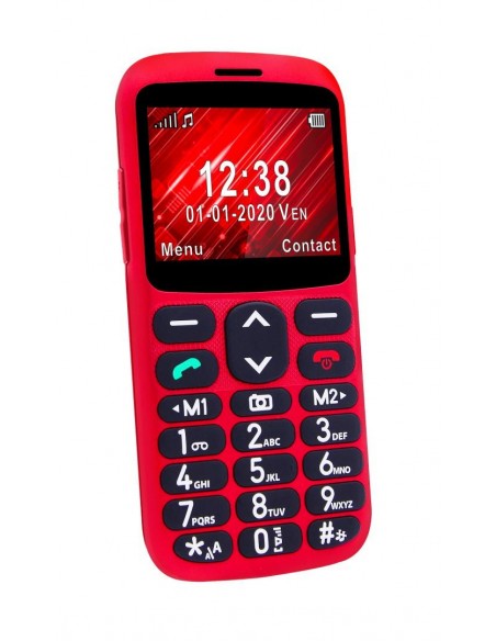 Telefunken S520 5,87 cm (2.31") 95 g Negro, Rojo Teléfono para personas mayores