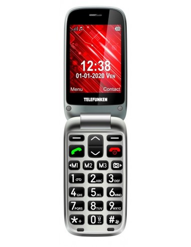 Telefunken S560 7,11 cm (2.8") 109 g Rojo Teléfono para personas mayores