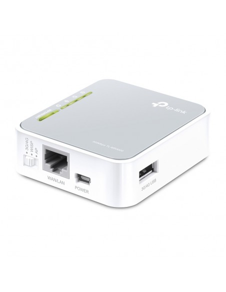 TP-Link TL-MR3020 router inalámbrico Ethernet rápido Banda única (2,4 GHz) 4G Plata, Blanco