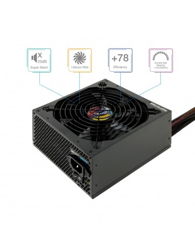 TooQ TQAPOLO-750SP unidad de fuente de alimentación 750 W 20+4 pin ATX ATX Negro